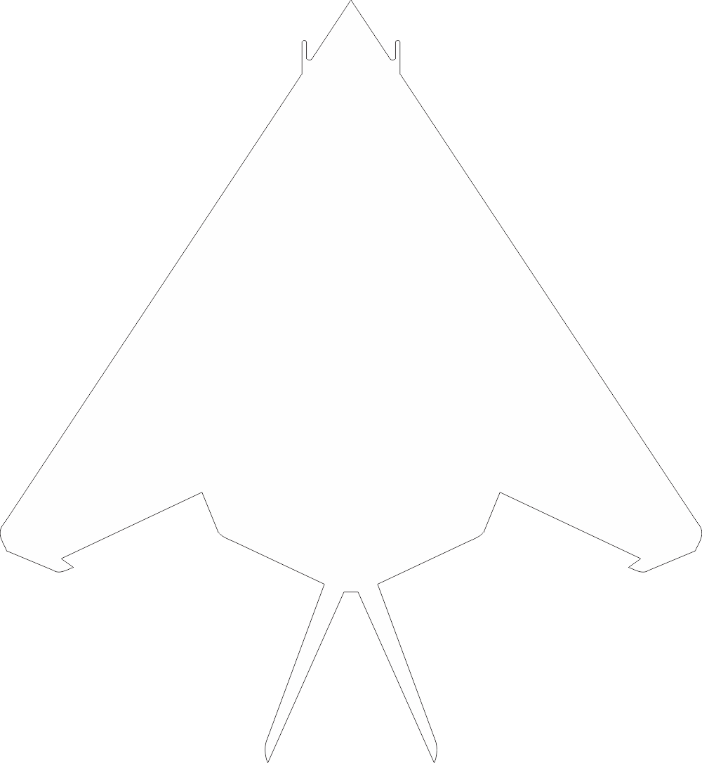 Lockheed F-117 Nighthawk Vector Silhouette (White) Decal