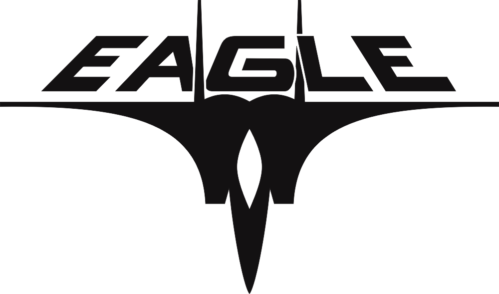 F-15 Strike Eagle Helmet Insignia with Text (Black) Decal