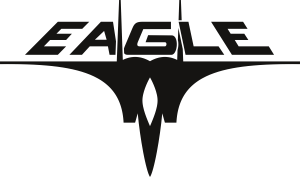 F-15 Strike Eagle Helmet Insignia with Text (Black) Decal