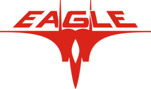 F-15 Strike Eagle Helmet Insignia with Text (Red) Decal