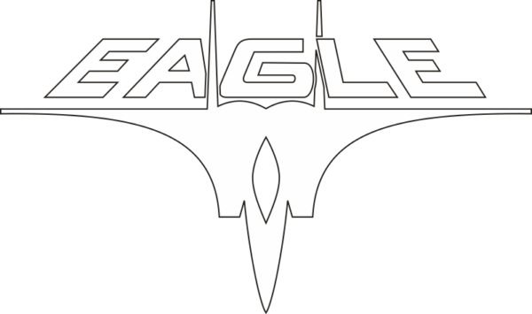 F-15 Strike Eagle Helmet Insignia with Text (White) Decal