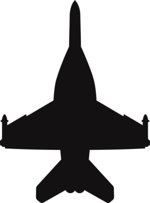 McDonnell Douglas F-18 Silhouette (Black) Decal