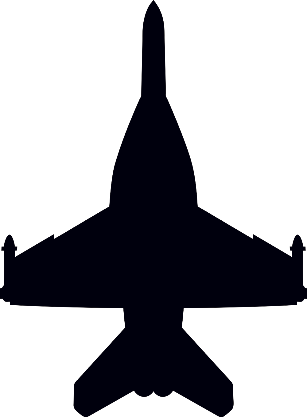 McDonnell Douglas F-18 Silhouette (Black) Decal