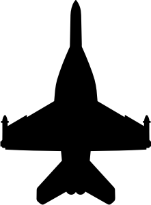 McDonnell Douglas F-18 Silhouette (Black) Decal