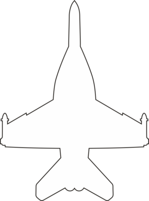 McDonnell Douglas F-18 Silhouette (White) Decal