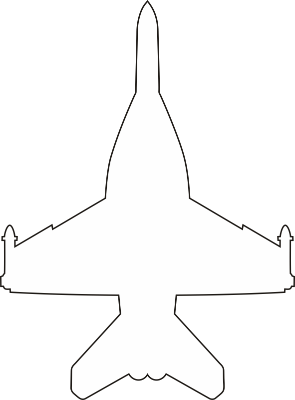 McDonnell Douglas F-18 Silhouette (White) Decal