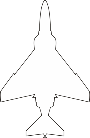 McDonnell Douglas F-4 Silhouette (White) Decal