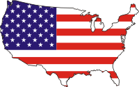 Flag US Map Decal