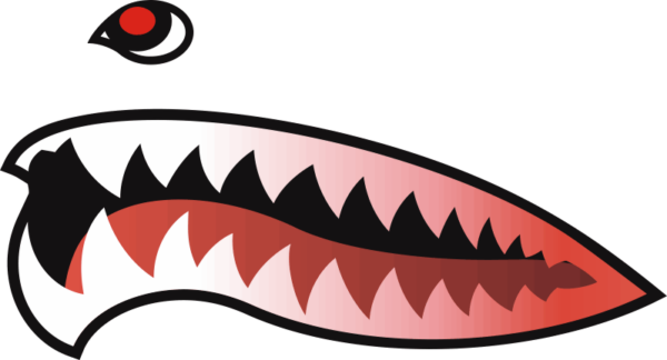 Flying Tiger Teeth & Eye (Left) Decal