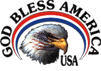 God Bless America – Masked Eagle (Black Text) Decal