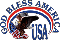 God Bless USA (Blue Text) Decal