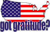 Got Gratitude Map 1 (Blue Letters) Decal