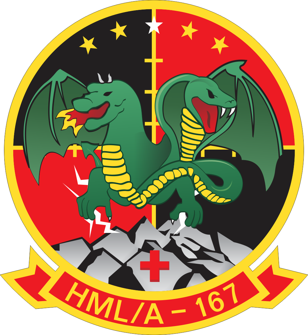 HMLA-167 Marine Light Attack Helicopter Squadron Decal