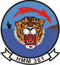 HMM-361 Marine Medium Helicopter Squadron Decal