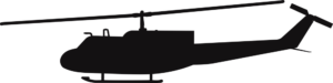 UH-1 Iroquois Huey Silhouette (Black) Decal