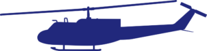 UH-1 Iroquois Huey Silhouette (Blue) Decal