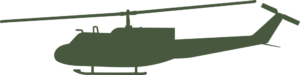 UH-1 Iroquois Huey Silhouette (Green) Decal