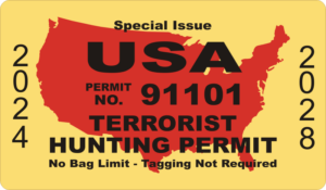 Terrorist Hunting License Decal