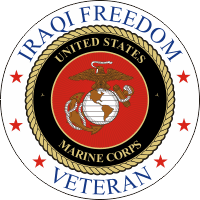 Iraqi Freedom Veteran (v2) USMC Decal