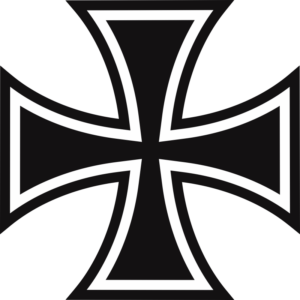 Maltese Cross (Black) Decal