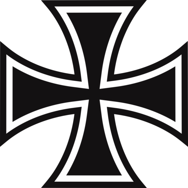 Maltese Cross (Black) Decal