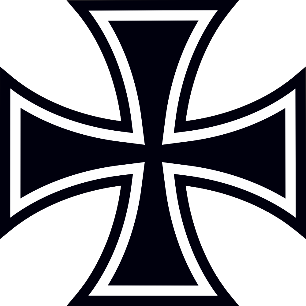 Maltese Cross (Black) Decal