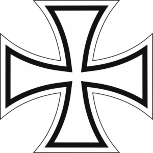 Maltese Cross (White) Decal