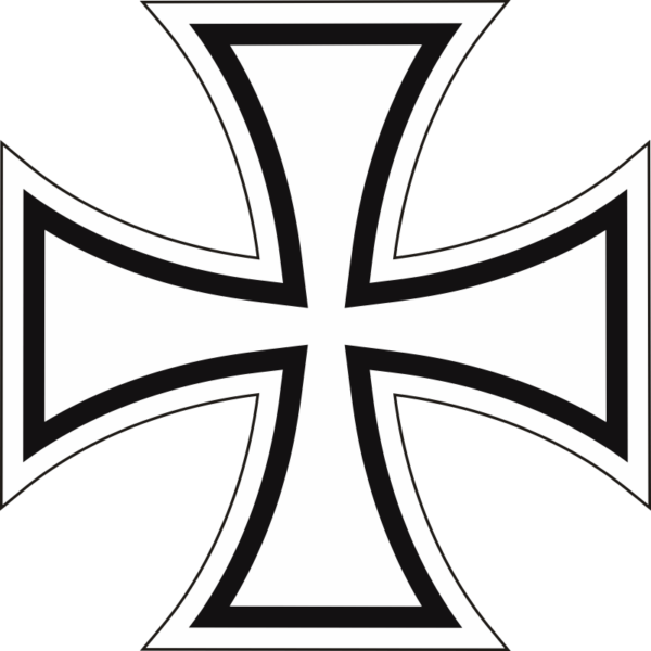 Maltese Cross (White) Decal