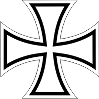 Maltese Cross (White) Decal