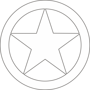 WWII Jeep Star (White) Decal