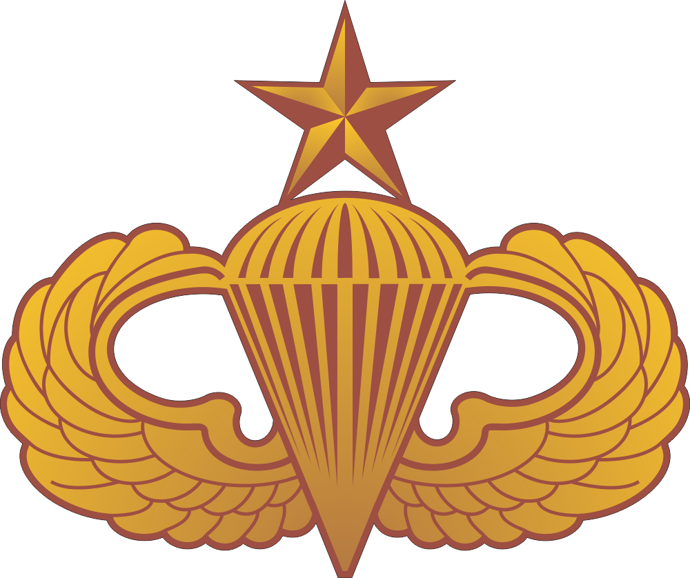 Senior Jump Wings (Gold) Decal