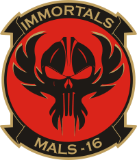 MALS-16 Marine Aviation Logistics Squadron 16 Immortals Decal