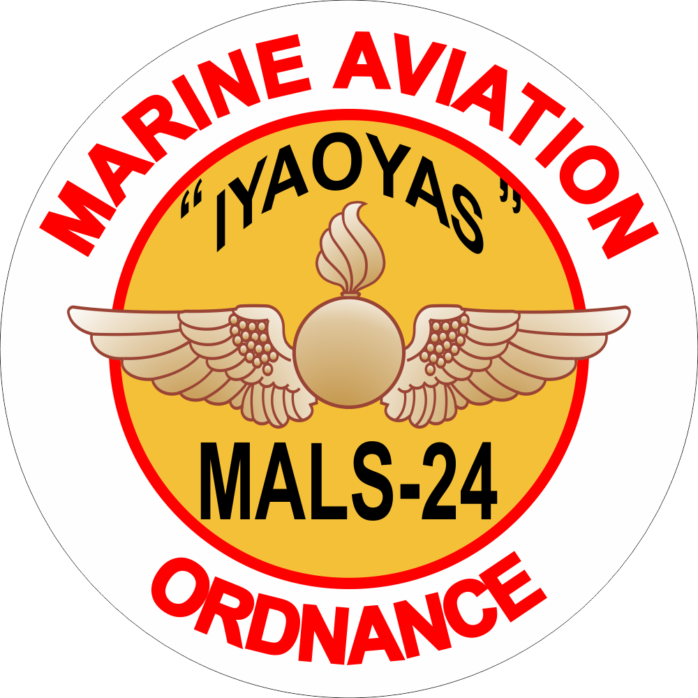 MALS-24 Marine Aviation Logistics Squadron 24 Ordnance Decal