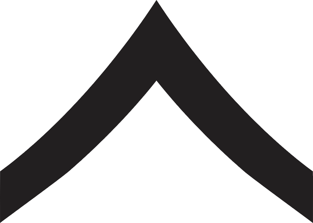 E-2 PFC Private First Class (Black) Decal