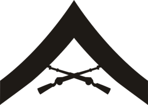 E-3 LCPL Lance Corporal (Black) Decal