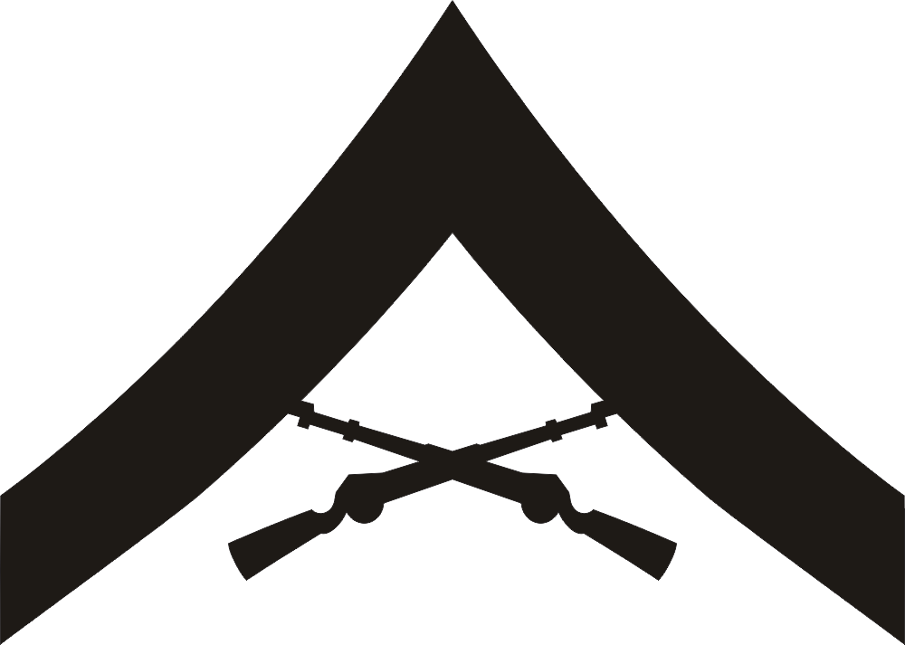 E-3 LCPL Lance Corporal (Black) Decal
