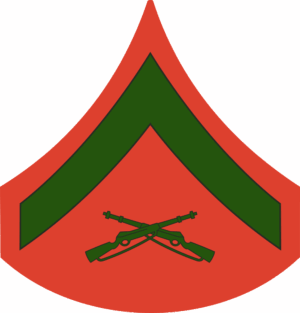 E-3 LCPL Lance Corporal (Green) Decal