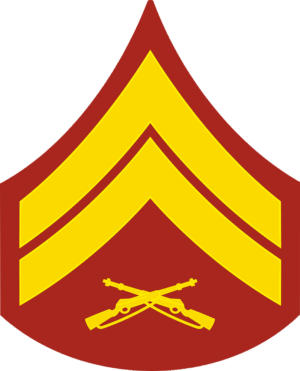 E-4 CPL Corporal (Gold) Decal