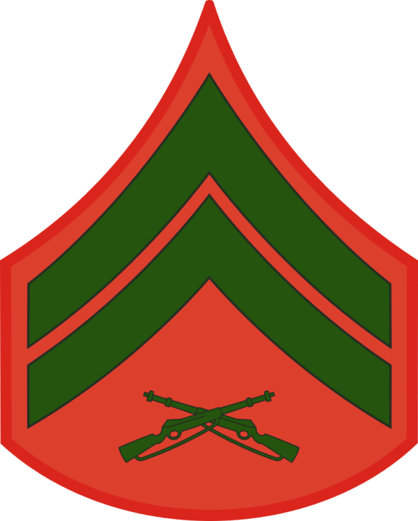 E-4 CPL Corporal (Green) Decal