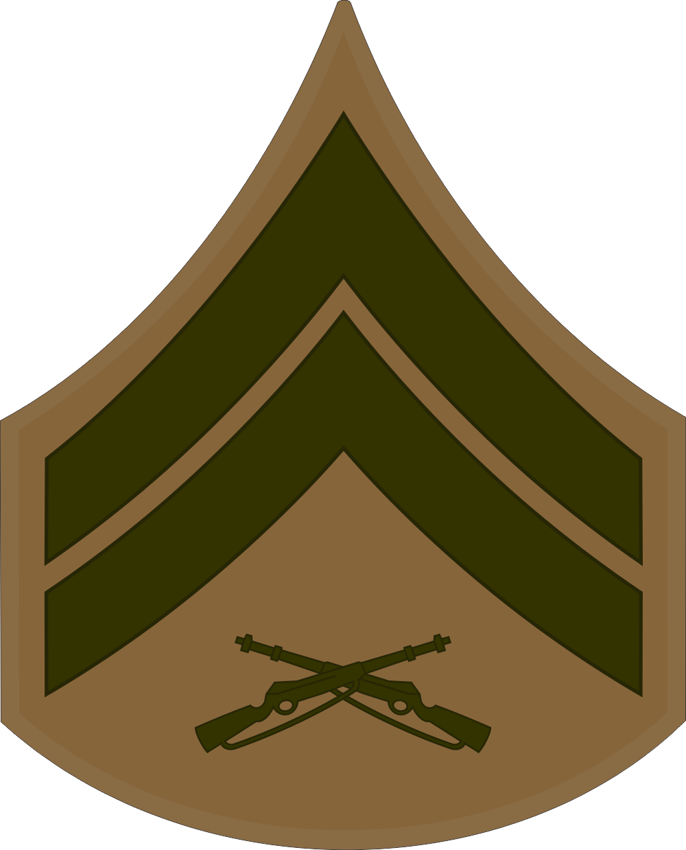 E-4 CPL Corporal (Khaki) Decal