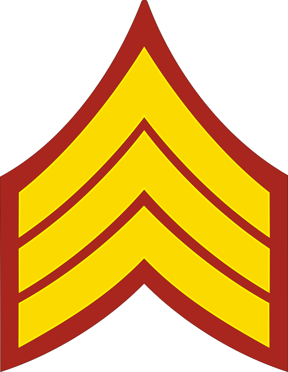 E-4 SGT Sergeant Pre-1959 (Gold) Decal