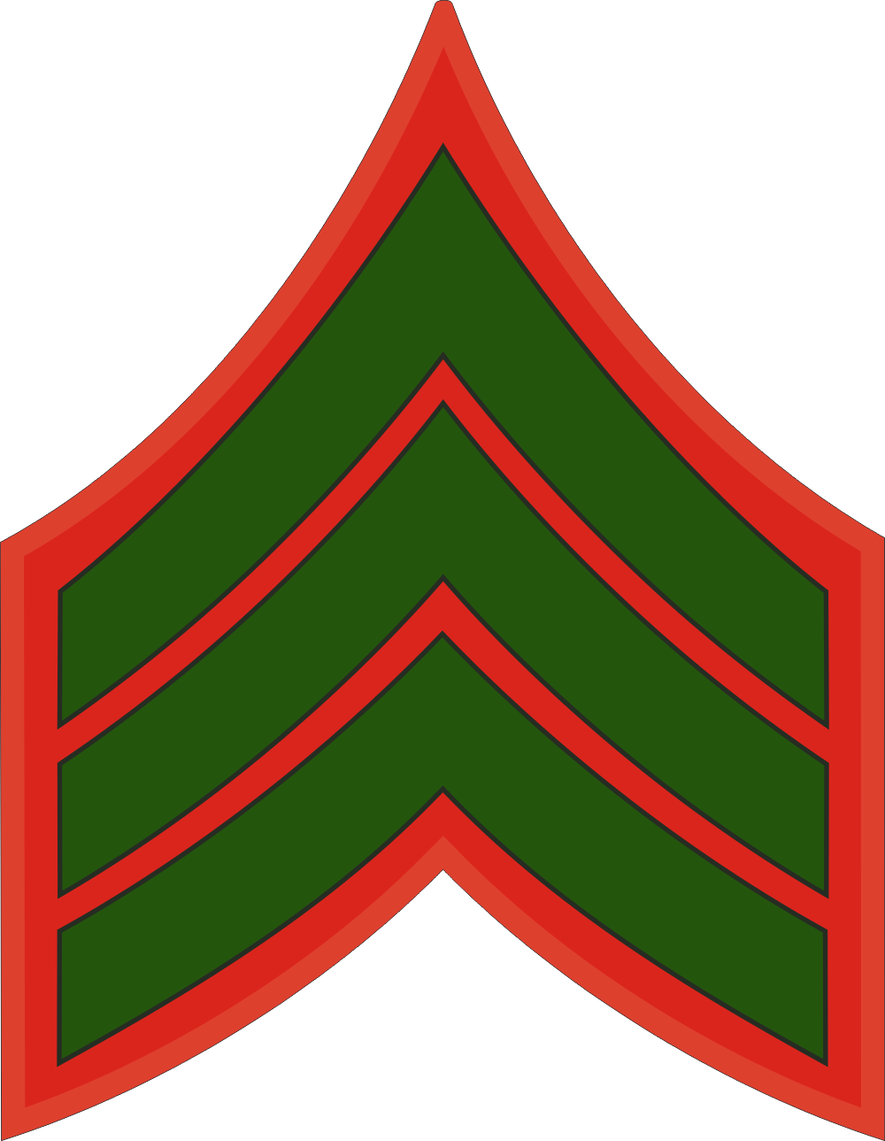 E-4 SGT Sergeant Pre-1959 (Green) Decal