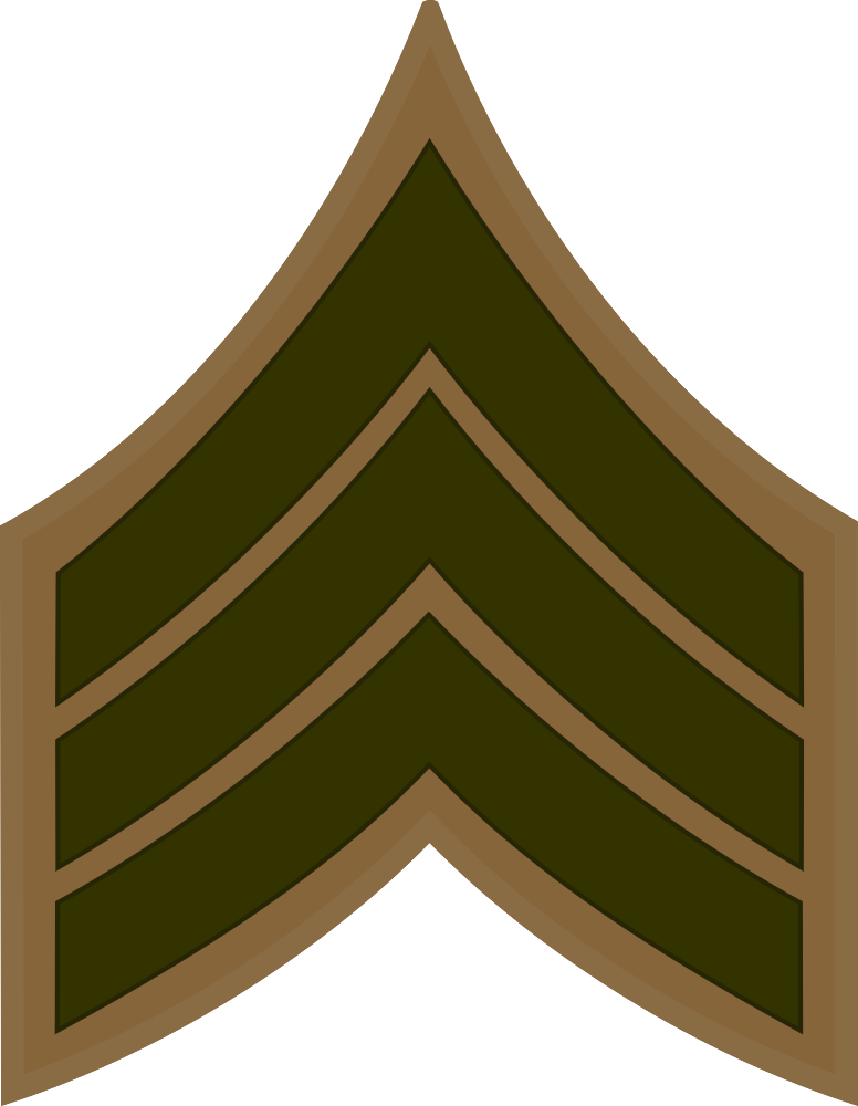 E-4 SGT Sergeant Pre-1959 (Khaki) Decal