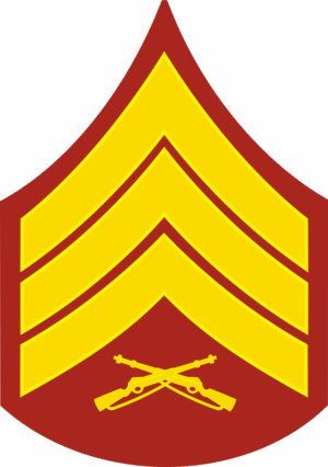 E-5 SGT Sergeant (Gold) Decal