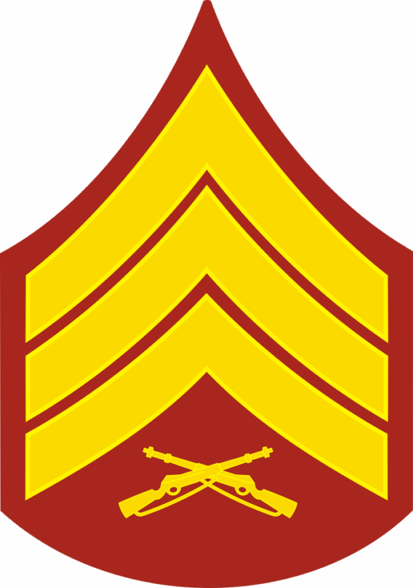 E-5 SGT Sergeant (Gold) Decal