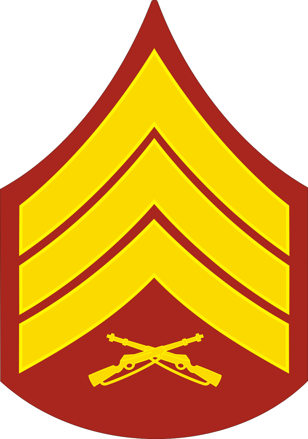 E-5 SGT Sergeant (Gold) Decal