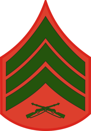 E-5 SGT Sergeant (Green) Decal