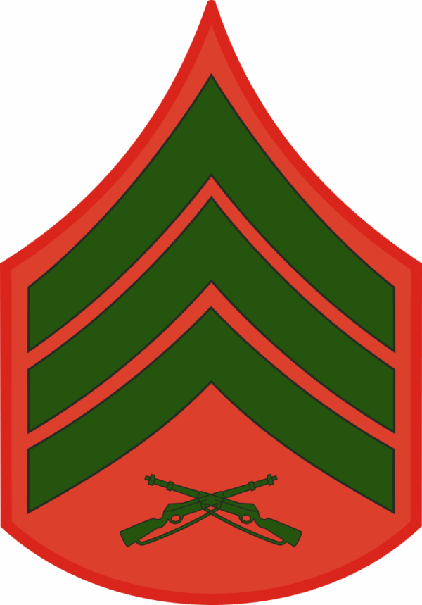 E-5 SGT Sergeant (Green) Decal