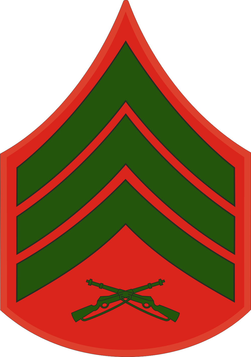 E-5 SGT Sergeant (Green) Decal