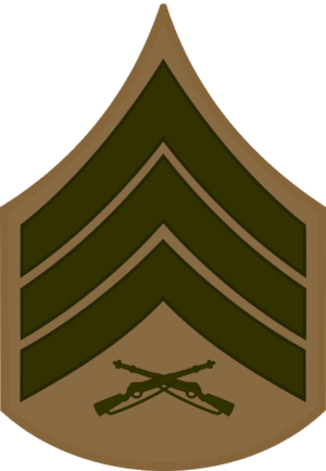 E-5 SGT Sergeant (Khaki) Decal
